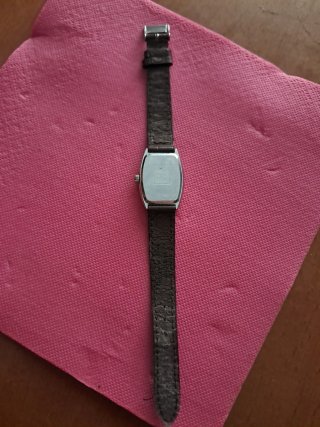 Reloj Louis Pion Correa Marrón y Caja Plateada