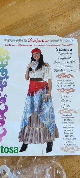 Disfraz Pitonisa/Zíngara Talla M-L