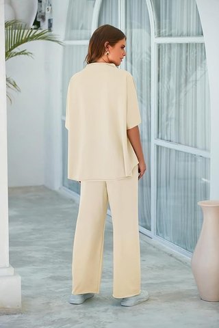 Conjunto 2 Piezas Beige Manga 3/4 Talla M