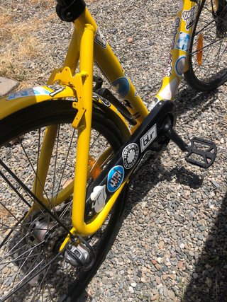 Bicicleta Amarilla Paseo con Cesta