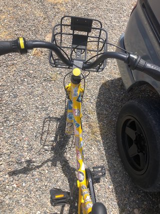 Bicicleta Amarilla Paseo con Cesta
