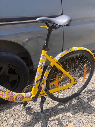 Bicicleta Amarilla Paseo con Cesta