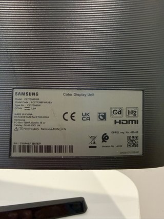 Monitor Samsung Curvo 27 Negro