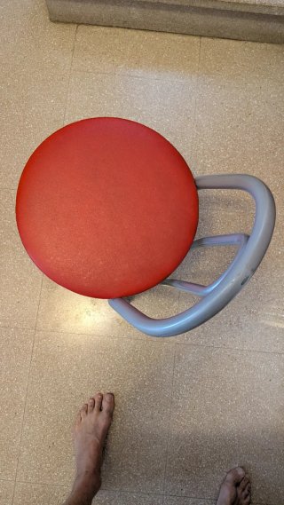 4 Sgabelli da Cucina in Metallo e Tessuto Rosso