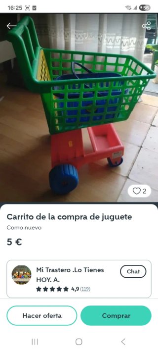 Carrito de la compra de juguete