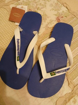 Infradito Havaianas Uomo Blu e Bianche Taglia41/42