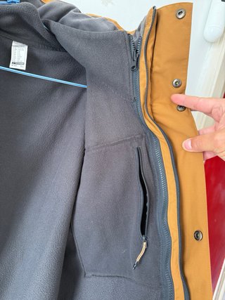 Chaqueta Forclaz Impermeable Marrón/Gris XL