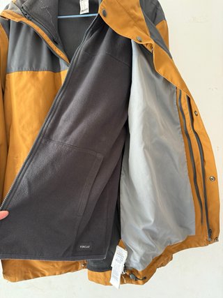 Chaqueta Forclaz Impermeable Marrón/Gris XL