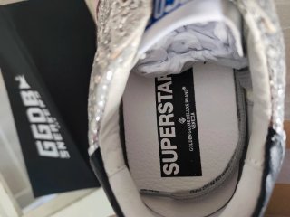 Zapatillas Golden Goose Mujer Glitter Rosa Plata