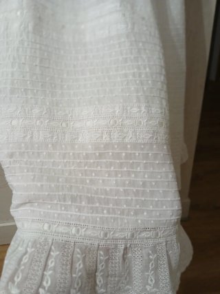 Vestido faldón bautizo blanco