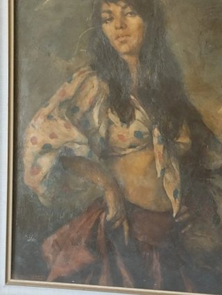 Cuadro Gitana Francisco Ribera Vintage