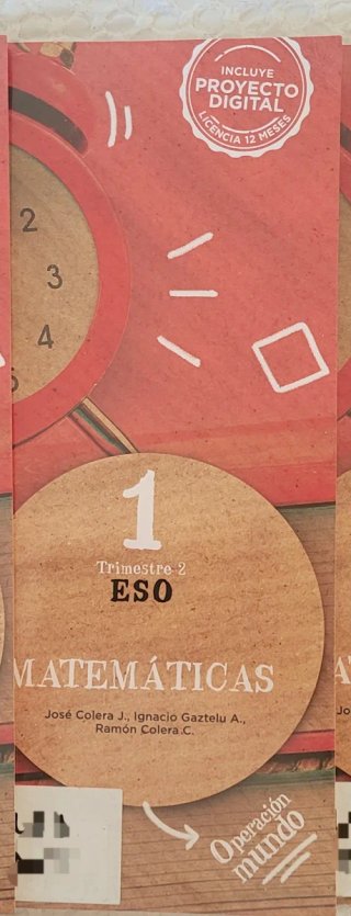 Libros 1 Eso Matemáticas 2° Trimestres Anaya