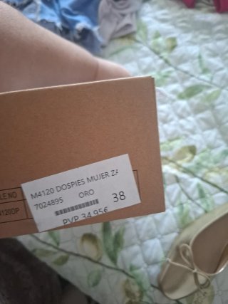 Manoletinas Dospies Doradas Talla 38