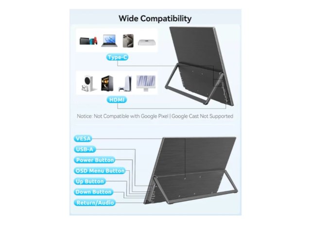 Monitor Portátil 8000Mah MagicRaven 15.6°