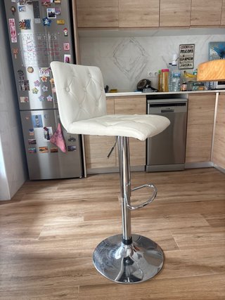 Sgabello da Cucina Bianco Alto