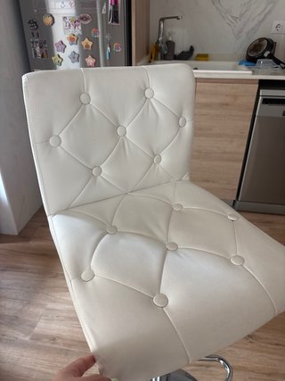 Sgabello da Cucina Bianco Alto