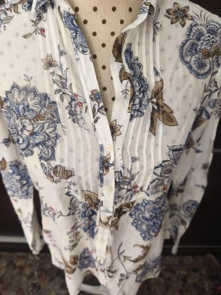 Camisa Massimo Dutti Seda y Algodón Estampada