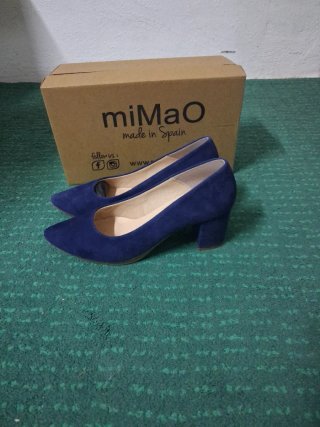 Zapato ante azul marino talla 40