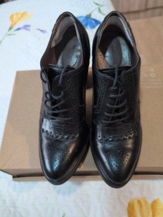 Botines de tacón negros, puestos 1 vez
