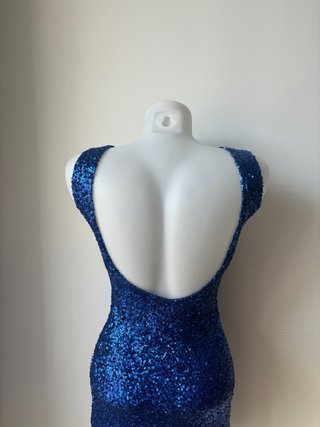 Vestido corto lentejuelas azul