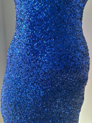 Vestido corto lentejuelas azul