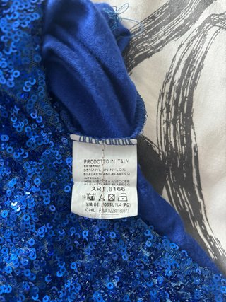 Vestido corto lentejuelas azul