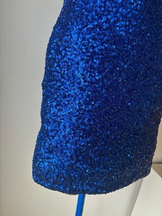 Vestido corto lentejuelas azul
