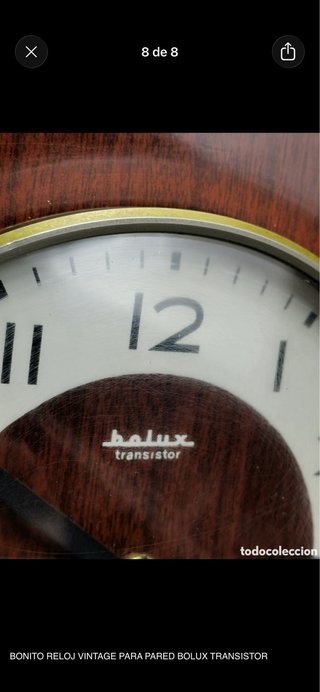 Orologio da parete vintage Bolux Junghans anni '70