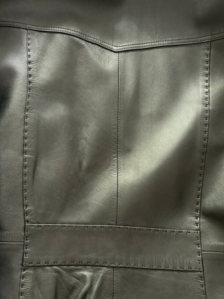Blazer de cuero auténtico negro