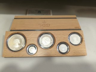 Serie 1° V Centenario 5 Monedas Plata