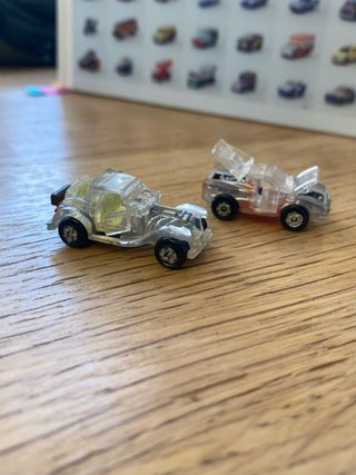 Coches Micro Machines transparentes
