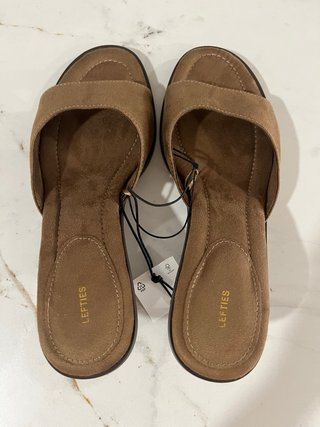 Sandalias de tacón bajo, marrones, 37, Lefties