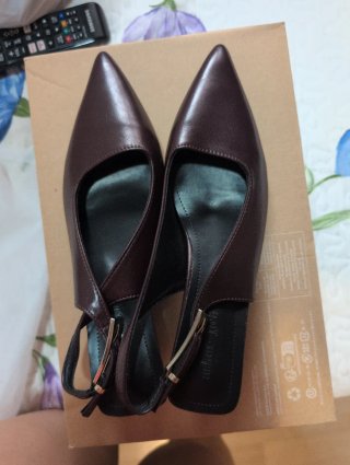 Zapatillas estilete bajo marrón