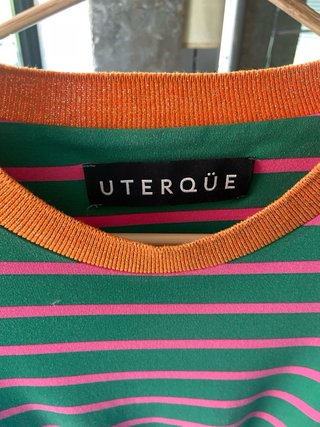Jersey rayas verde y fucsia con brillo