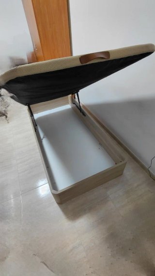 Cama individual con canapé y colchón