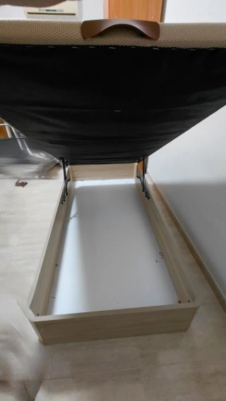 Cama individual con canapé y colchón