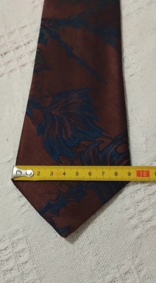 Corbata Andreu Vintage Hojas Marrón y Azul