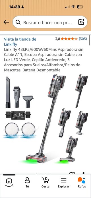 Aspiradora sin cable Linkify