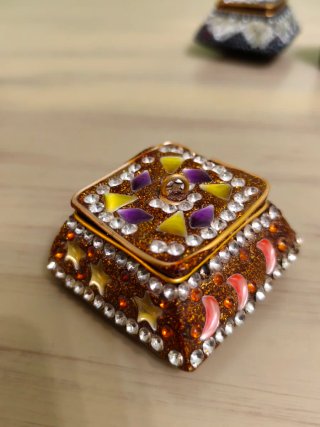 5 Cajitas Joyero Artesanía Hindú