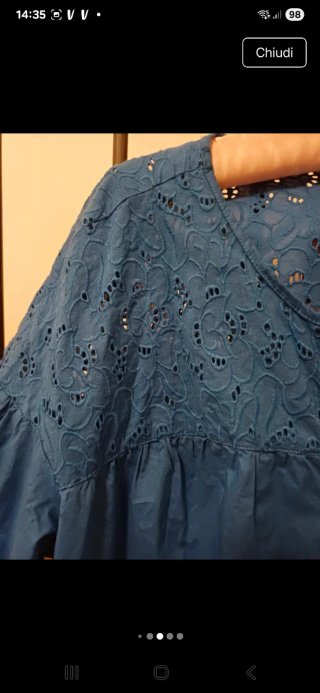 Blusa con Sangallo Taglia Curvy