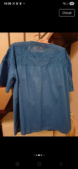 Blusa con Sangallo Taglia Curvy