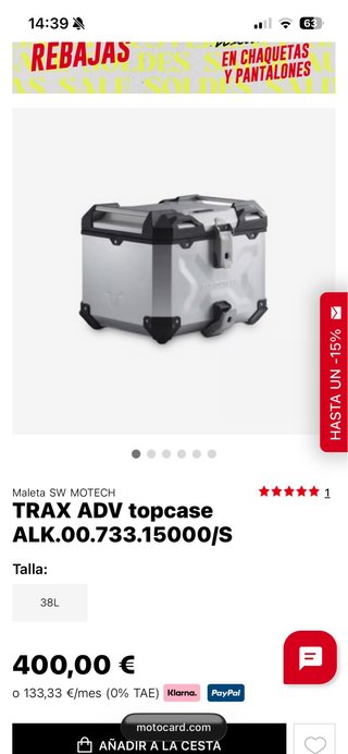 BAUL TOPCASE MOTO TRAIL NUEVO