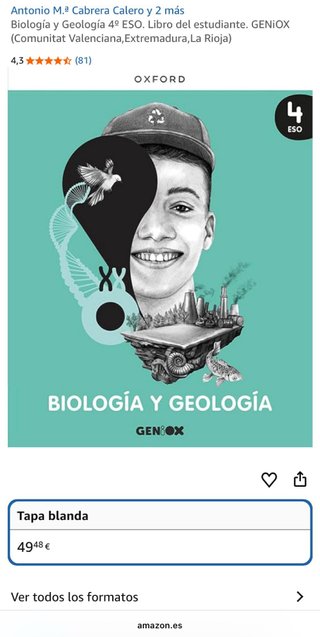 LIBRO NUEVO BIOLOGÍA Y GEOLOGÍA 4° ESO OXFORD GENI