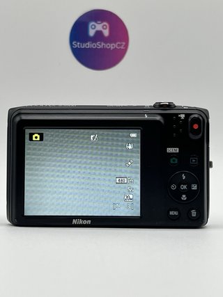 Nikon Coolpix S3500 Compact Digital Camera, Black
