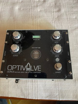 Pedal compresor de guitarra marca Gurus Optivalve