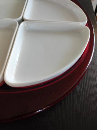 Antipastiera Guzzini in ceramica con vassoio ovale