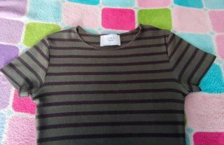 Vestido Zara verde a rayas