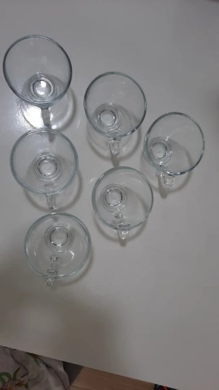 Juego 6 Tazas Café Cristal