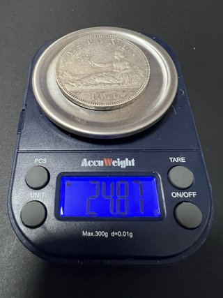 2 Monedas Plata 5 Pesetas 1870