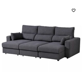 Sofá cama extensible gris